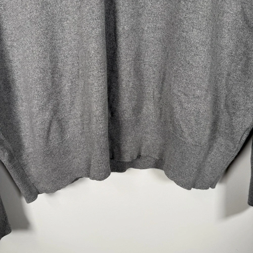 Banana Republic Men's Gray Luxury Blend Silk Cashmere V-neck Sweater‎ Size Large